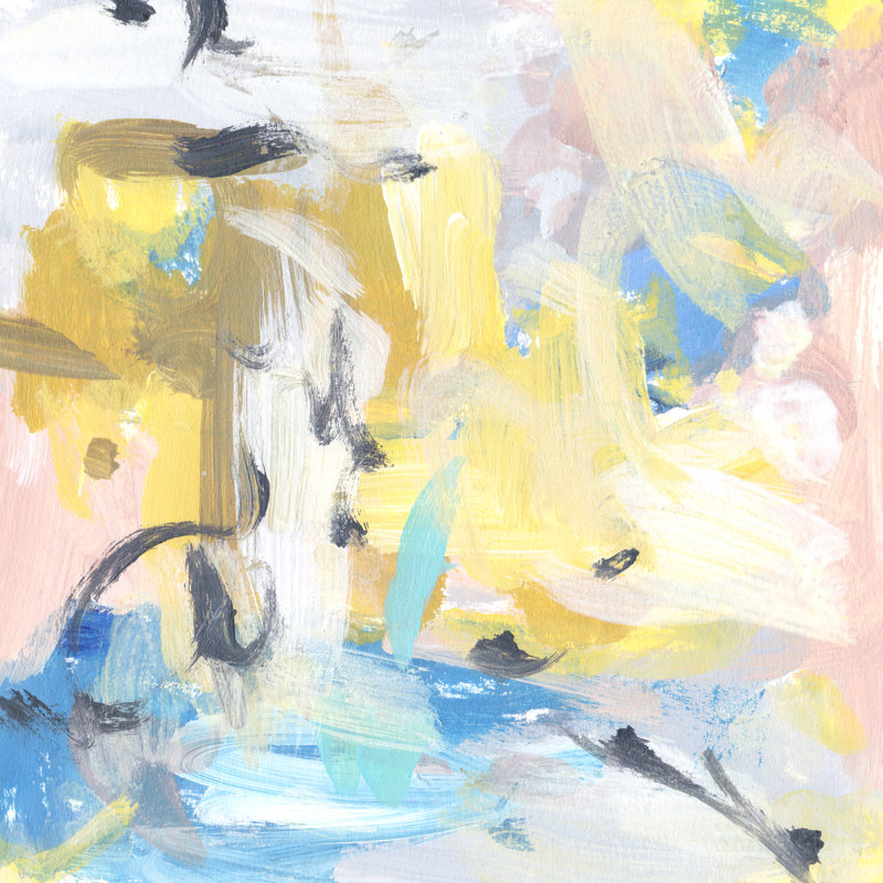Yellow Sky IV by Melissa Wang - Wrapped Canvas Painting, 12" H x 12" W
