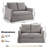 51'' Modern Country-style Slipcovered Loveseat Sofa-1131675699