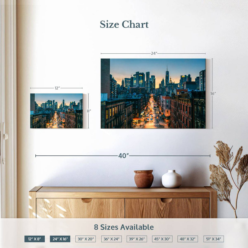 Sireci Lower Manhattan Twilight Rush, 16" H x 24" W