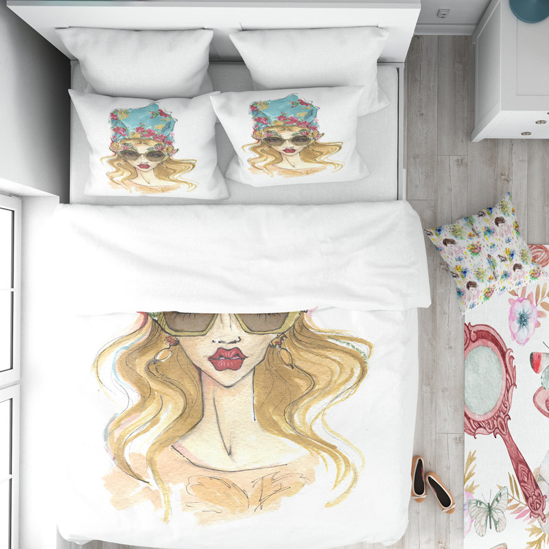 Ensemble de housse de couette Designart, Housse de couette très grand + 2 taies décoratives