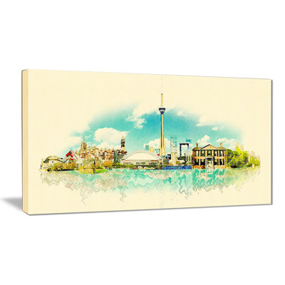 " Toronto City Watercolor " Oil Print
