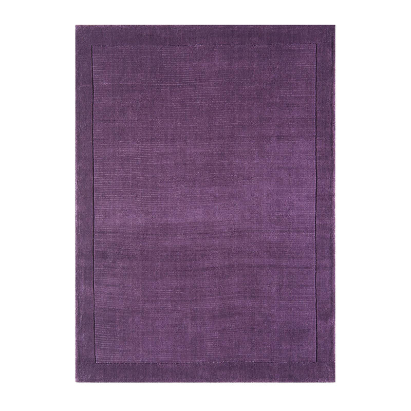 Purple Simple And Stylish Wool Handmade Modern Plain Rug For Living Room And Bedroom, Rectangle 120 x 170cm