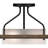 Loon Peak® 4743 Emery 2-Light Indoor Walnut & Black Semi-Flush Mount Ceiling Fixture with Frosted Glass Drum