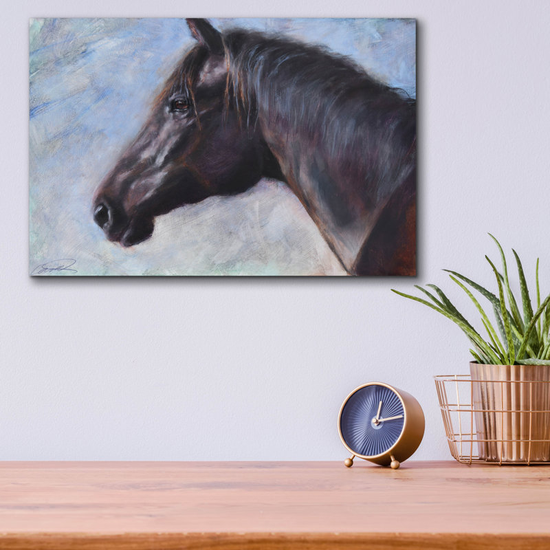 " Equine Encounter " by Robert Campbell, 12" H x 16" W x 0.13" D