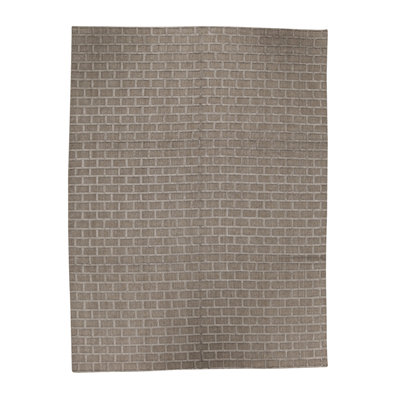 Cotton Geometric Area Rug in Gray