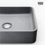 Segovia Gothic 16" L x 12" W x 4" H Grey Handmade Rectangular Vessel Bathroom Sink