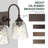 3-Light Dimmable Vanity Light With Geometric Patterned Glass-125104600
