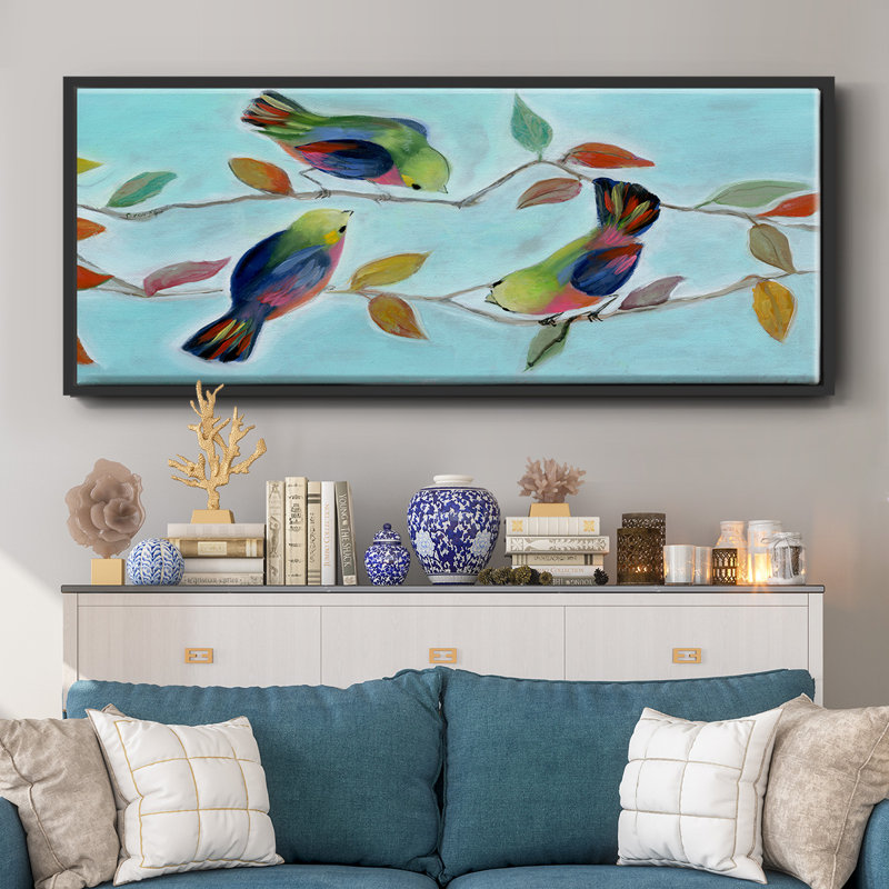 Bitty Birds I - toile encadrée, H 12 po x l 30 po