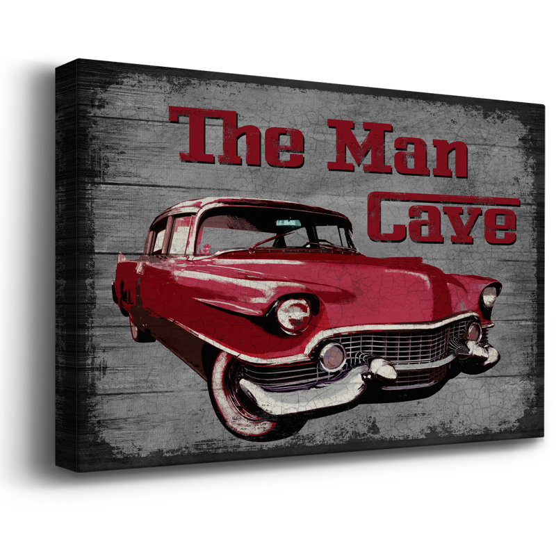 Toile tendue avec châssis de qualité supérieure The Man Cave - prête à être accrochée, H 40 po x l 60 po