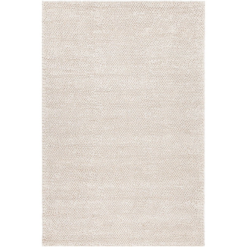 Tapis beige tissé à la main Shaleine, Rectangle 7 pi 9 po x 10 pi 6 po