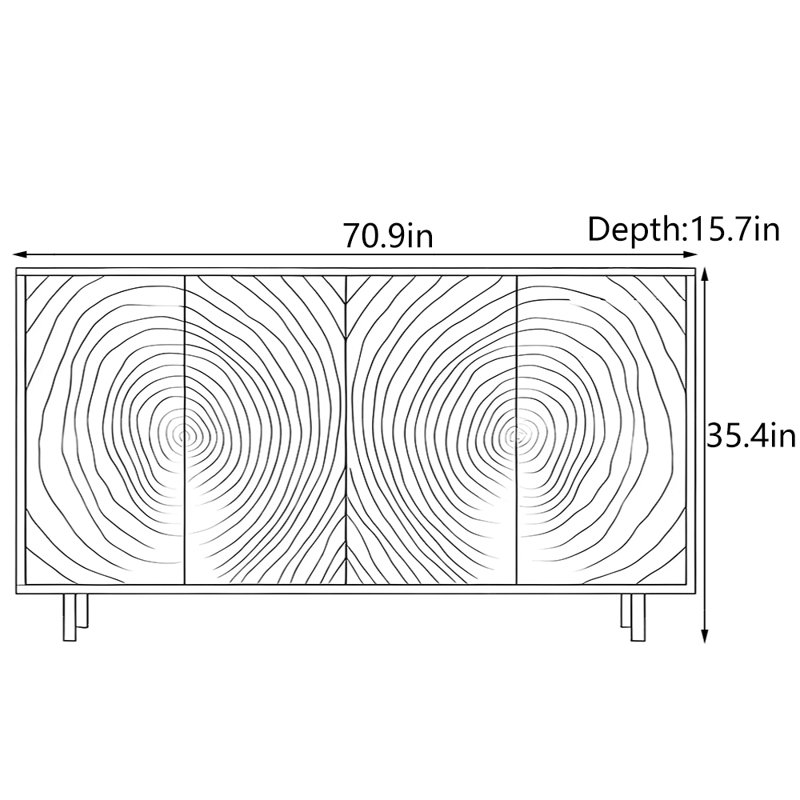 Thalweg, 35.4" H x 70.9" W x 15.7" D