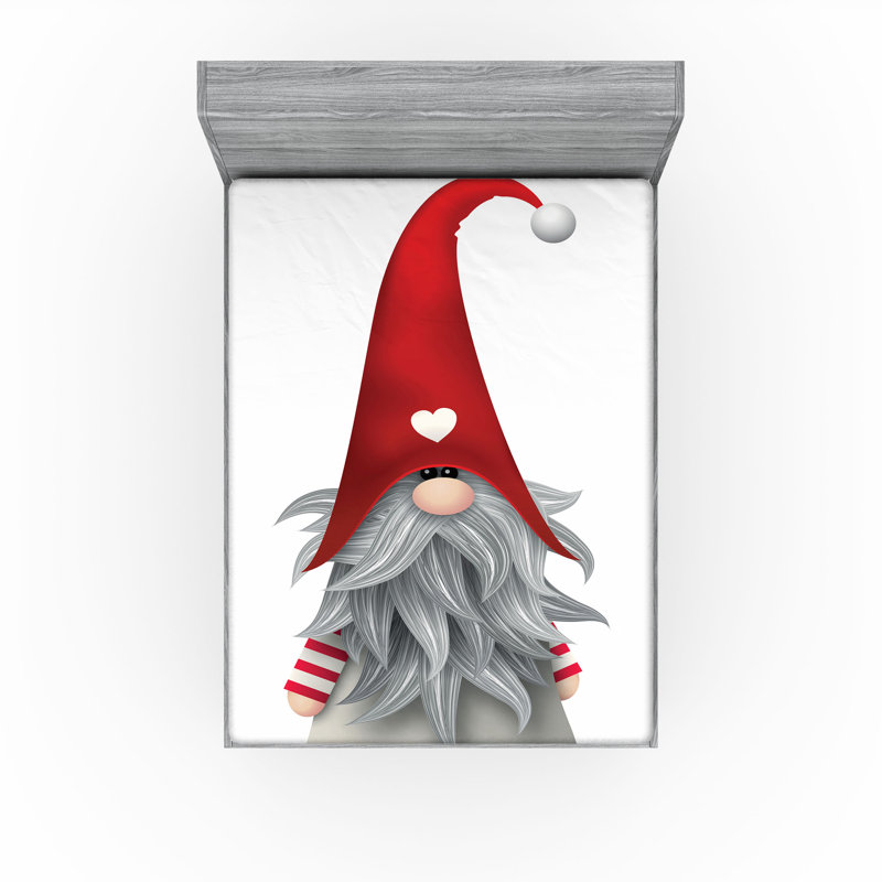 Ensemble de 2 draps-housse Ambesonne Gnome, Drap-housse très grand californien