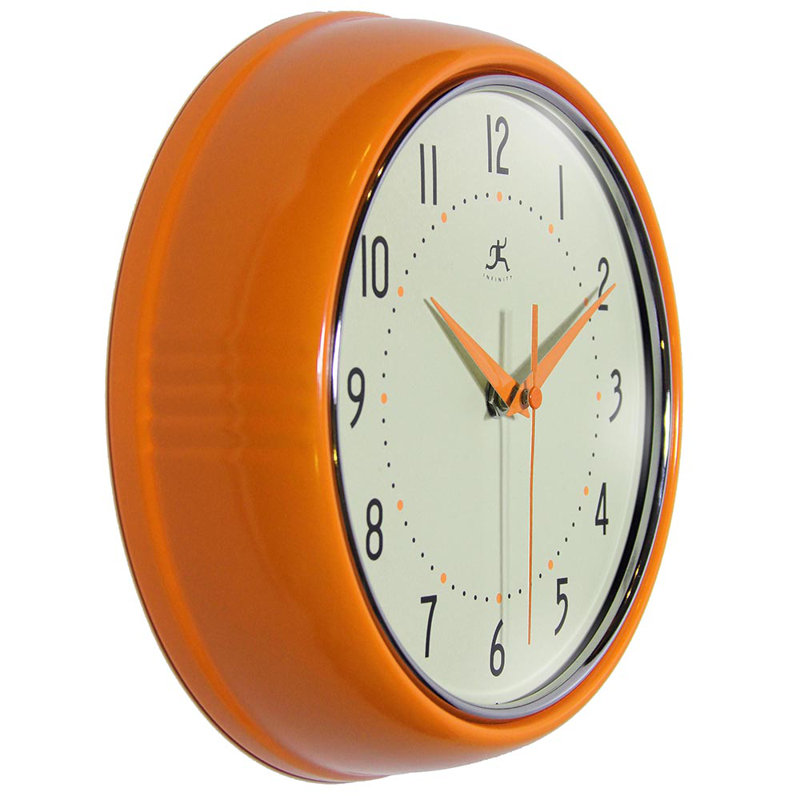Horloge murale Desdra, Orange, Petit
