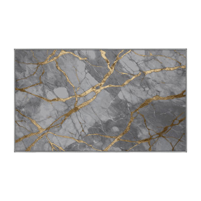 Machine Washable Gray Area Rug