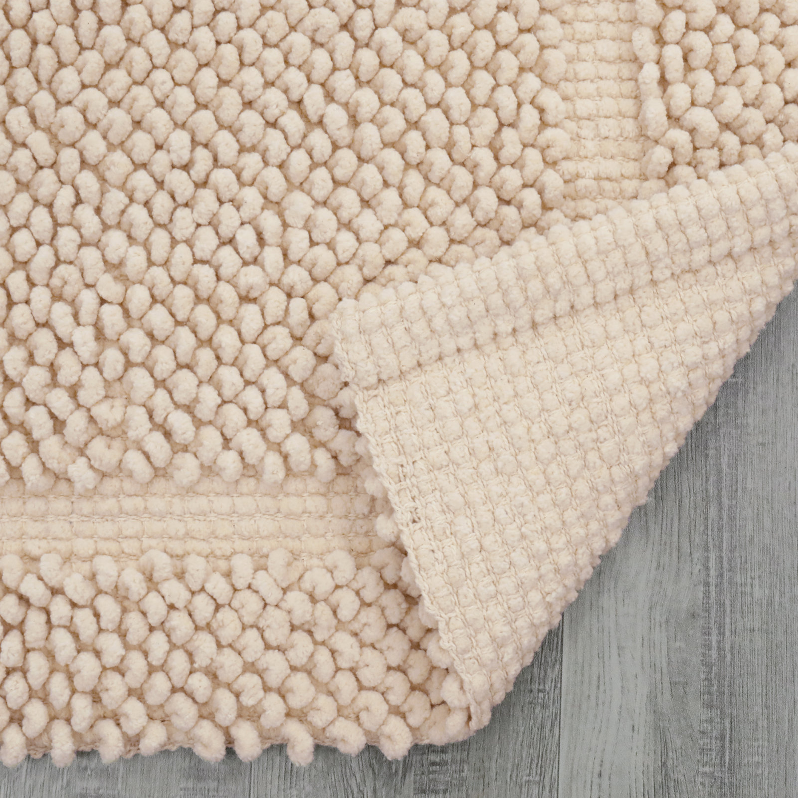 Payten Cotton Bath Mat, Ivory, Set of 2 - 17" W x 24"L / 20"W x 32"L