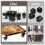 Computer Tower Cart, Height Adjustable PC Tower Stand, Mobile Rolling PC Cart, 2-Tier ATX-Case CPU Holder, PC Stand with Wheels, 23.23"-31.10" H, Black Pro
