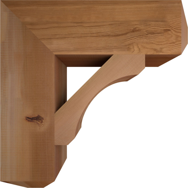 H Support en bois / corbeau, Western Red Cedar (Smooth), H 22 po x l 5,5 po x P 22 po