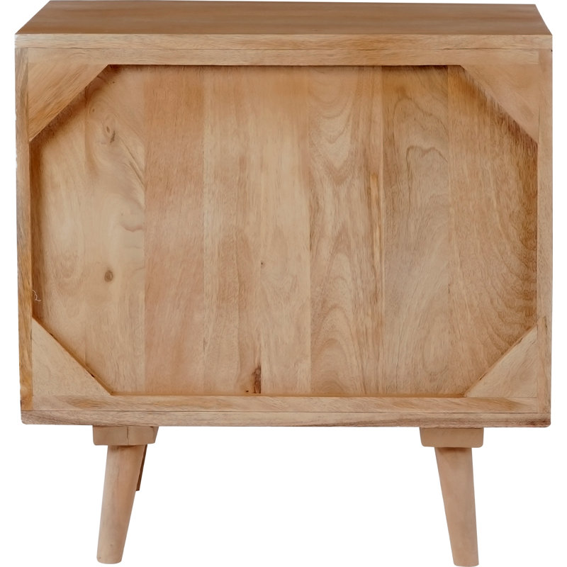 Alice 2 - Drawer Solid Wood Nightstand