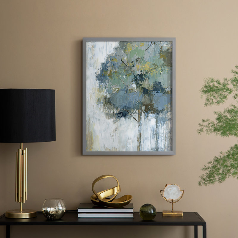 «Spring Tree II», reproduction encadrée - bois massif, Gris, H 30 po x l 24 po