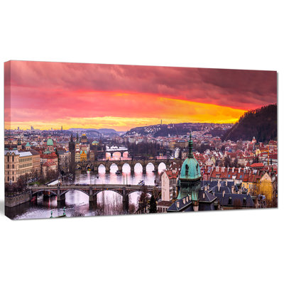 " Bridges In Prague Panorama "