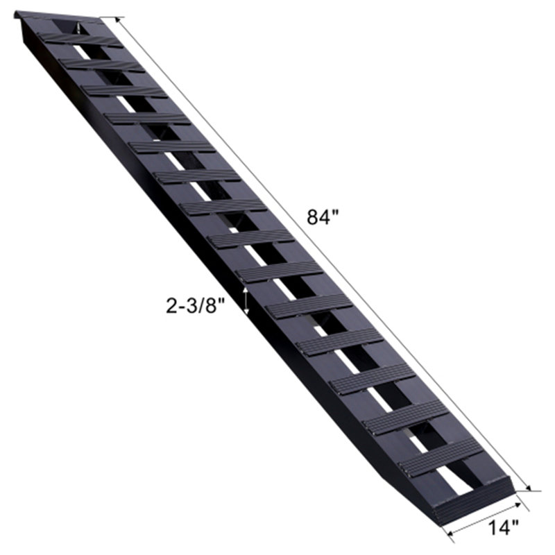 Rampes robustes avec extrémité de fixation à crochet supérieur, rampe de chargement universelle pour moto, tracteur