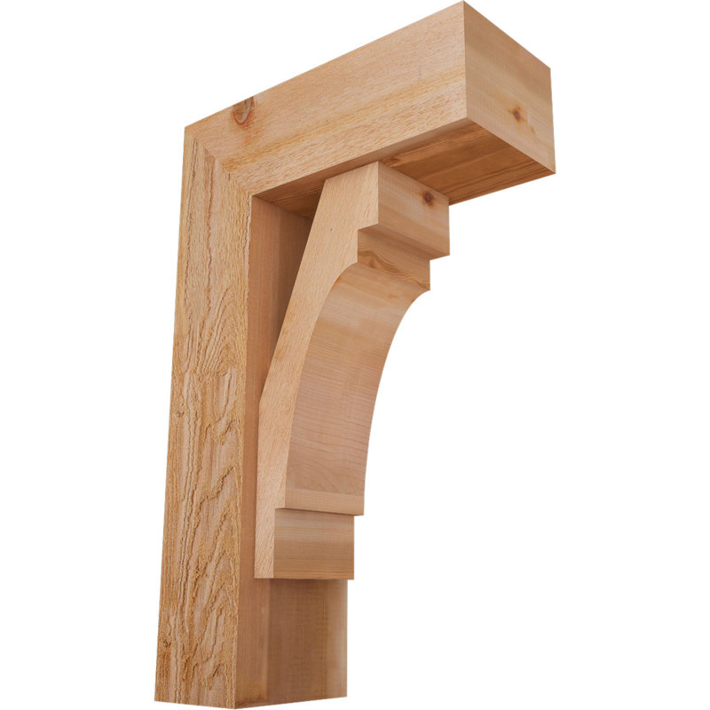 Support Merced Block avec support décalé, 32 x 20, Cèdre rouge occidental de l 8 po (scié brut)
