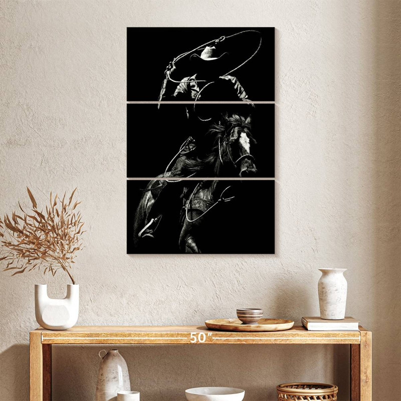 Mehar Scratchboard Rodeo VII, H 38 po x l 24 po