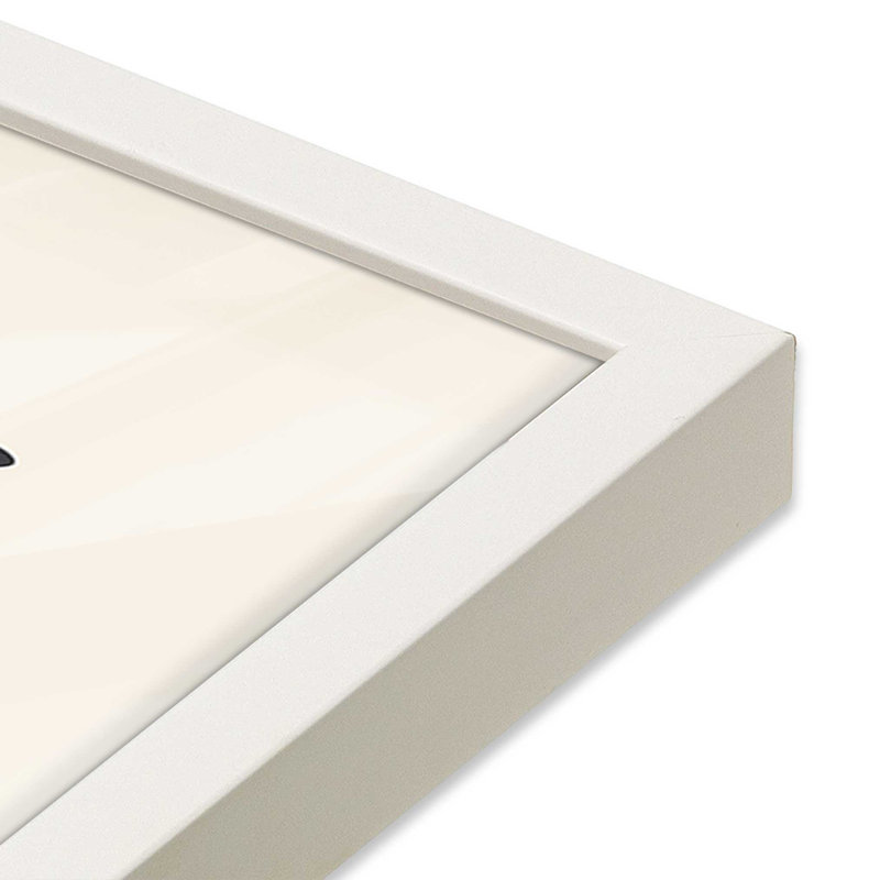 Imprimé de style Bauhaus simplifié, Blanc opaque, H 21 po x l 17 po