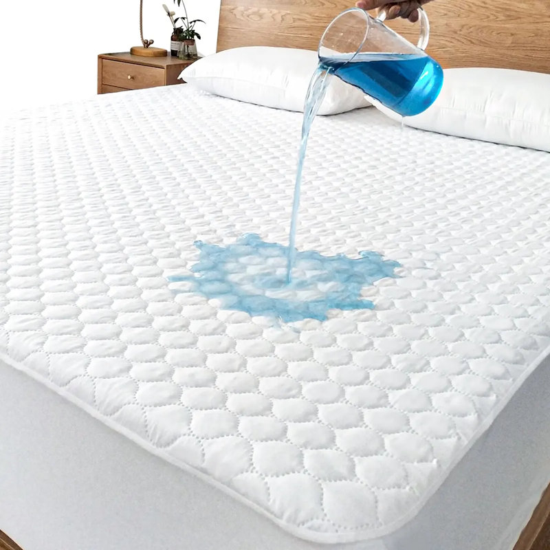 Embossing Microfiber Waterproof  Mattress Protector-Gourd-shaped