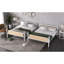 Lit superposé simple TG au-dessus de simple TG, lits superposés détachables industriels avec garde-corps pour adolescents, blanc