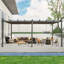 Pergola d'extérieur en aluminium rétractable avec auvent-90611743-90611747