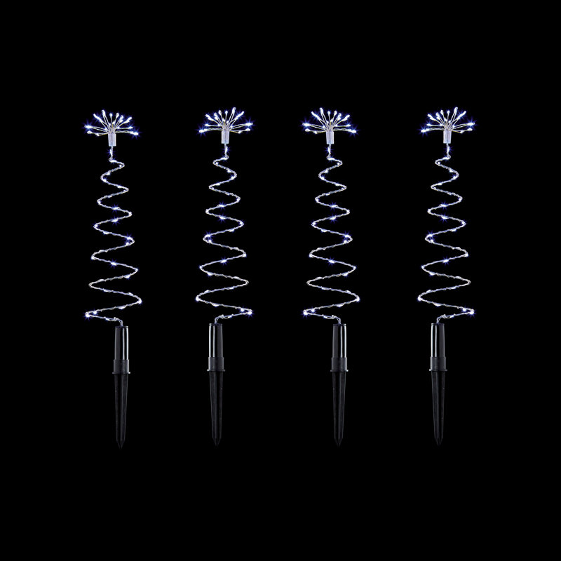 Spiral LED Christmas Tree Path Lights, White