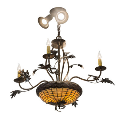 Greenbriar Oak 9 - Light Chandelier