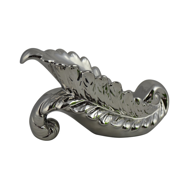 11" Polished Silver Cornucopia Bottle Holder