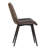 Banon Leather Metal Upholstered Back Side Chair in Charcoal