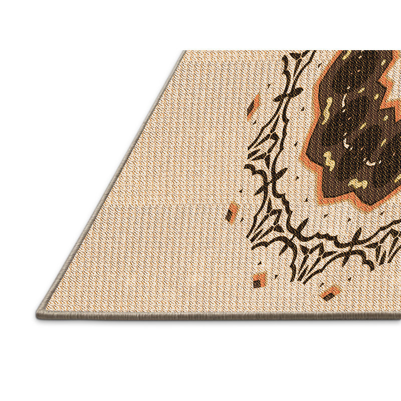 Tapis en laine orange, Rectangle 4 pi x 6 pi
