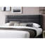 Lit contemporain grand format - Revêtement en velours côtelé gris anthracite avec coffre de rangement gris foncé-121116259