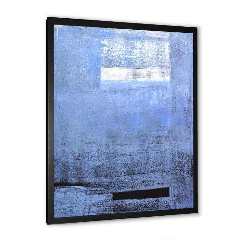 «Colorfields in Blue and Grey», reproduction de photo sur toile, H 20 po x l 12 po x P 1 po, Cadre photo noir