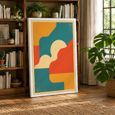 Flowing Forms Mid-Century - Wrapped Canvas