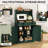 54" Tall Kitchen Pantry Cabinet, Freestanding Microwave Stand with Drawer & Adjustable Shelves, Buffet Storage Cabinet-21505579