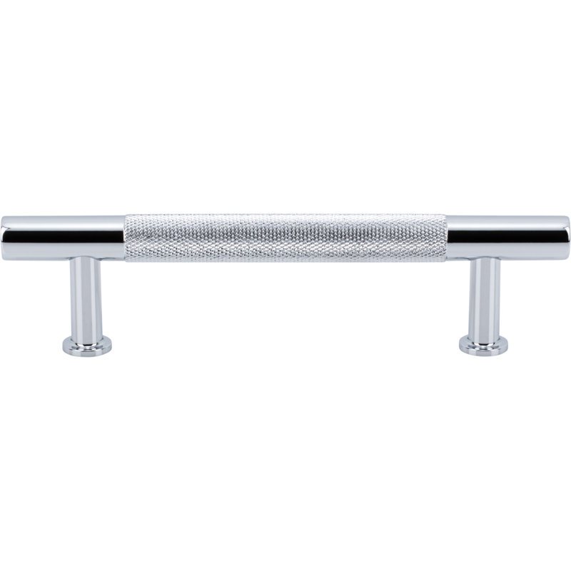 Beliza Knurled Bar Pull, 5 1/16", Polished Chrome