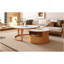 Table basse ronde emboîtable avec plateau en marbre blanc et tiroir
