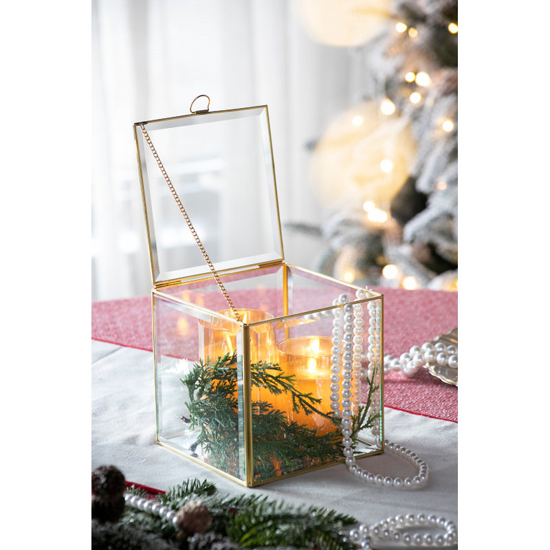 Boîte décorative en verre