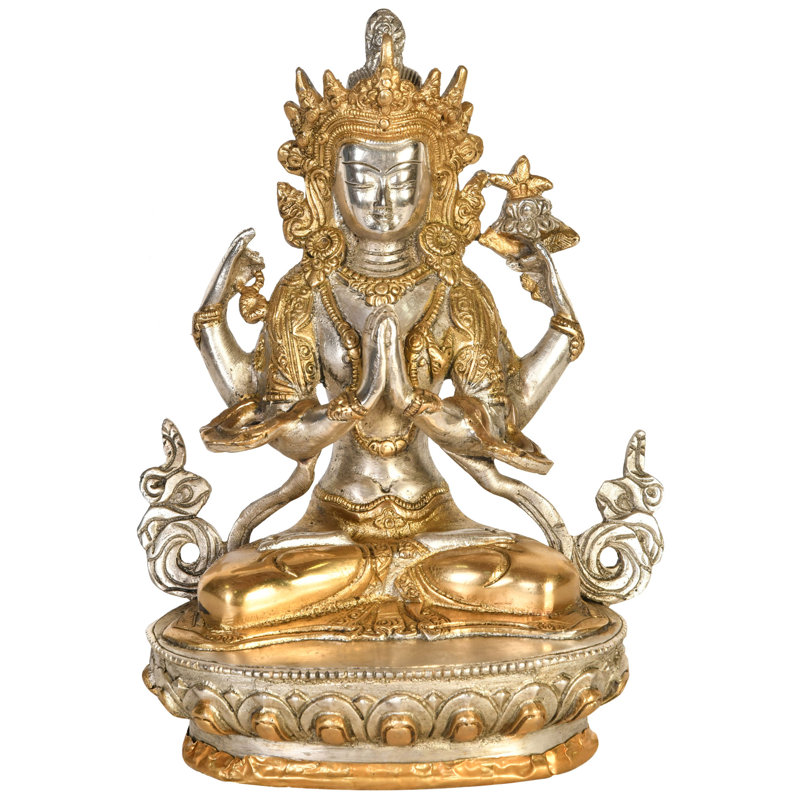 Divinité bouddhiste tibétaine: Chenrezig (Shadakshari Lokeshvara)
