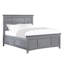 Lit simple Lile avec moulures couronnées, tiroirs de rangement, bois massif gris-117559433-117559435