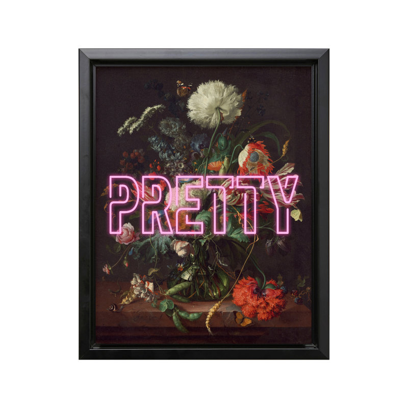 Joli, Black Framed, Canvas, 24"H x 32"W