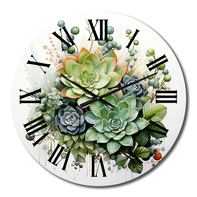 Charlanne - Horloge murale florale, Petit
