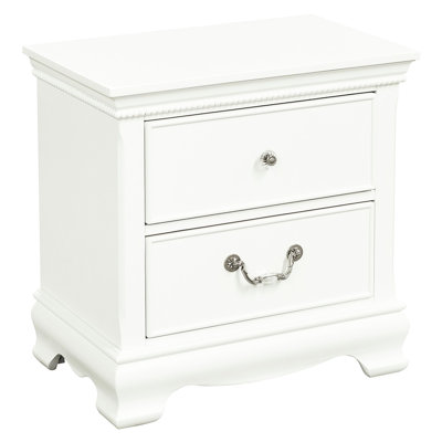 Table de chevet pour chambre à coucher, bois blanc, 5 tiroirs, table de chevet traditionnelle à la mode en blanc, rehaussement