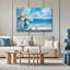 Rustique, art mural, fenêtre, paysage marin, paysage marin, peinture, photos, gardénia blanc, impressions sur toile-1401353708