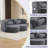 79" Folding Convertible Sofa Bed, Light Grey Teddy Velvet Floor Sleeper Couch with Storage Pockets & Throw Pillows, No Assembly